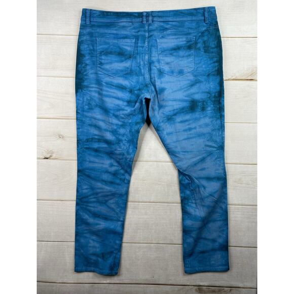 ANA A New Approach Jeans Womens 20W Blue Tie Dye Premium Skinny Ankle - Picture 11 of 12